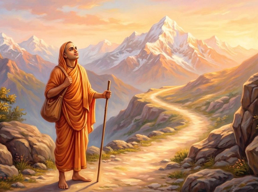 A seeker beginning the Kriya Yoga path at sunrise