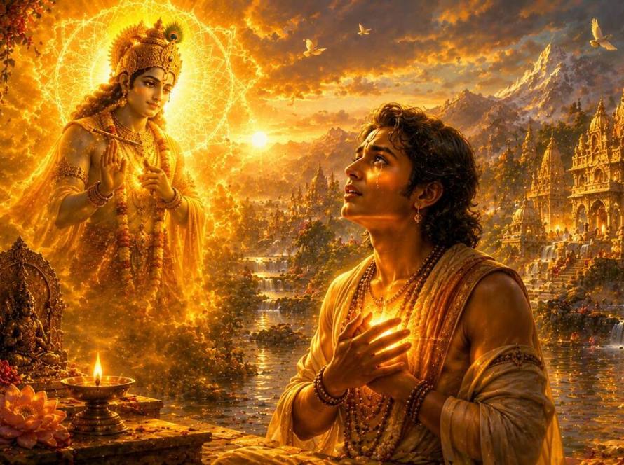 Devotional offering — surrender of body, mind and soul to the Divine