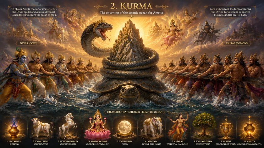 Kurma: The Churning of the Ocean of Milk