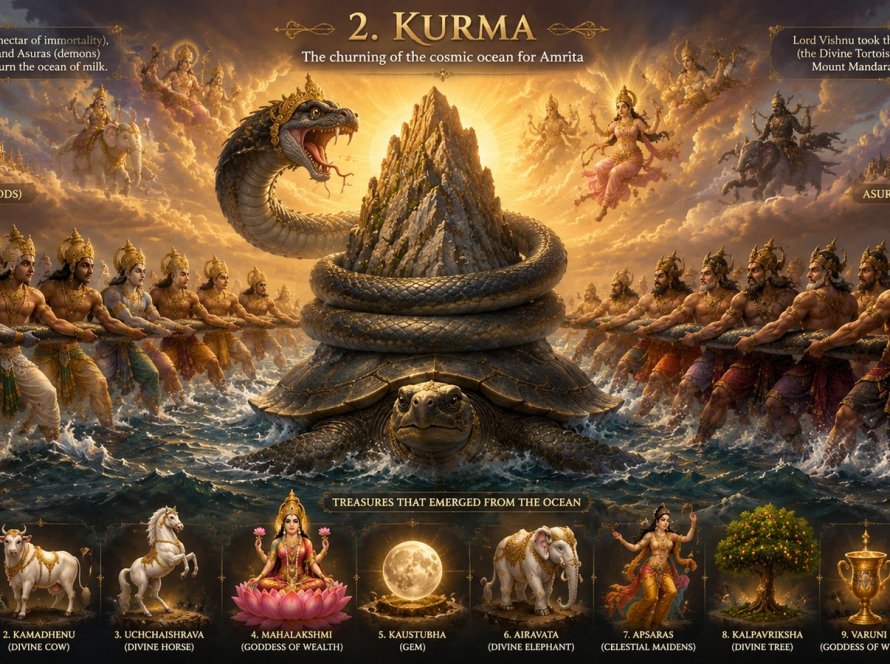 Kurma: The Churning of the Ocean of Milk