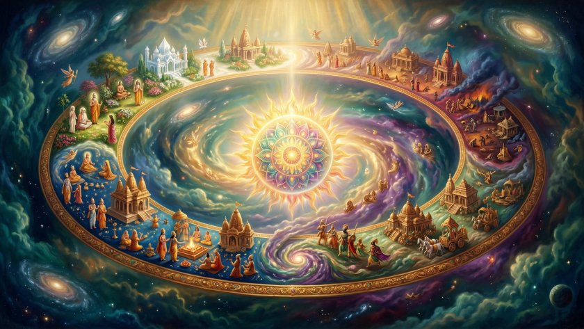 The Magnetic Heart of the Universe: Vishnunabhi and the Yugas